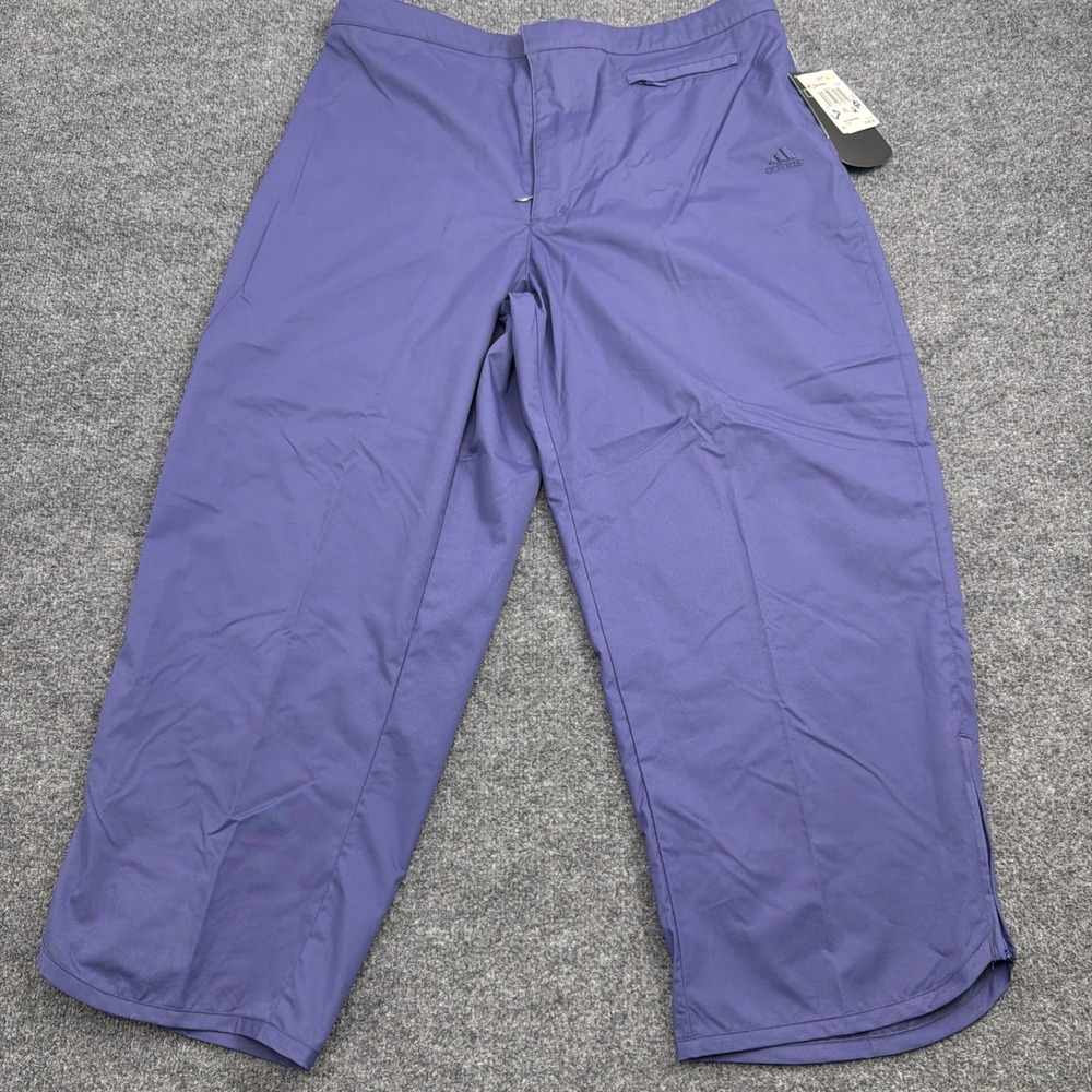 Vintage Adidas 3SI High Water Pants NWT Y2K Purple Wide Leg Cropped Techwear XL